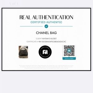 Vintage CC Dice Shoulder Bag Leather Large